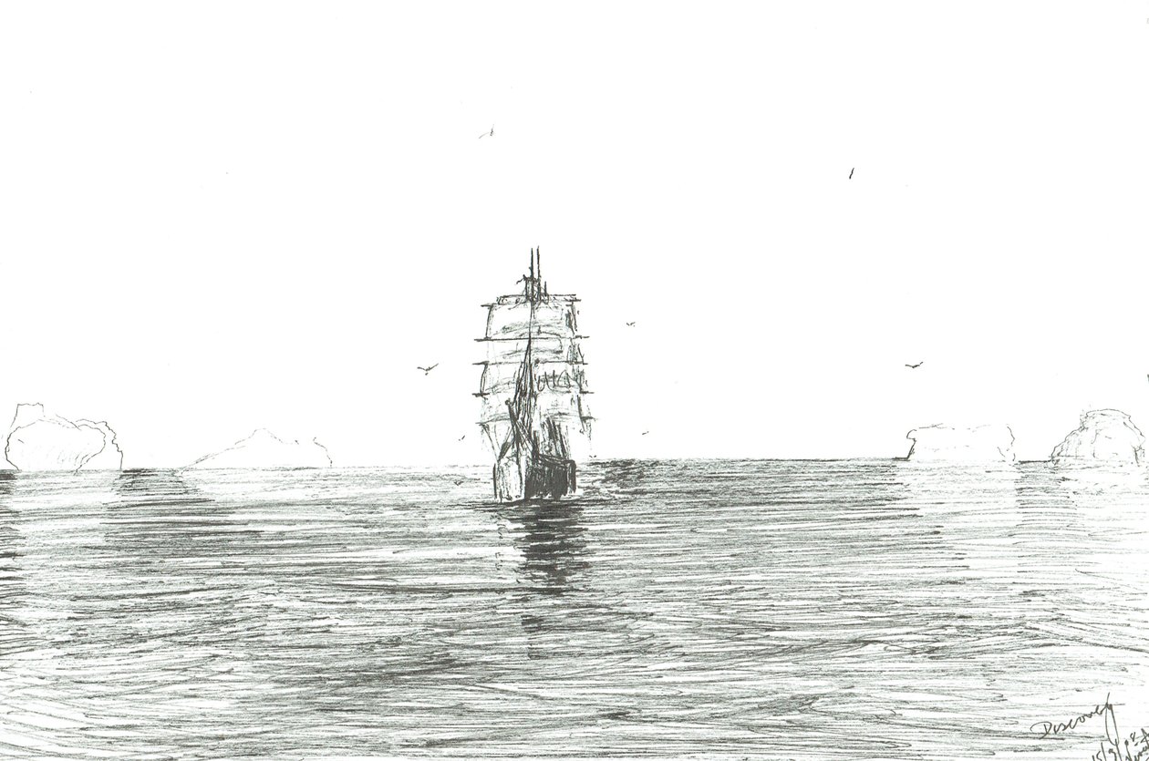 Terra Nova unter Segel von Vincent Alexander Booth
