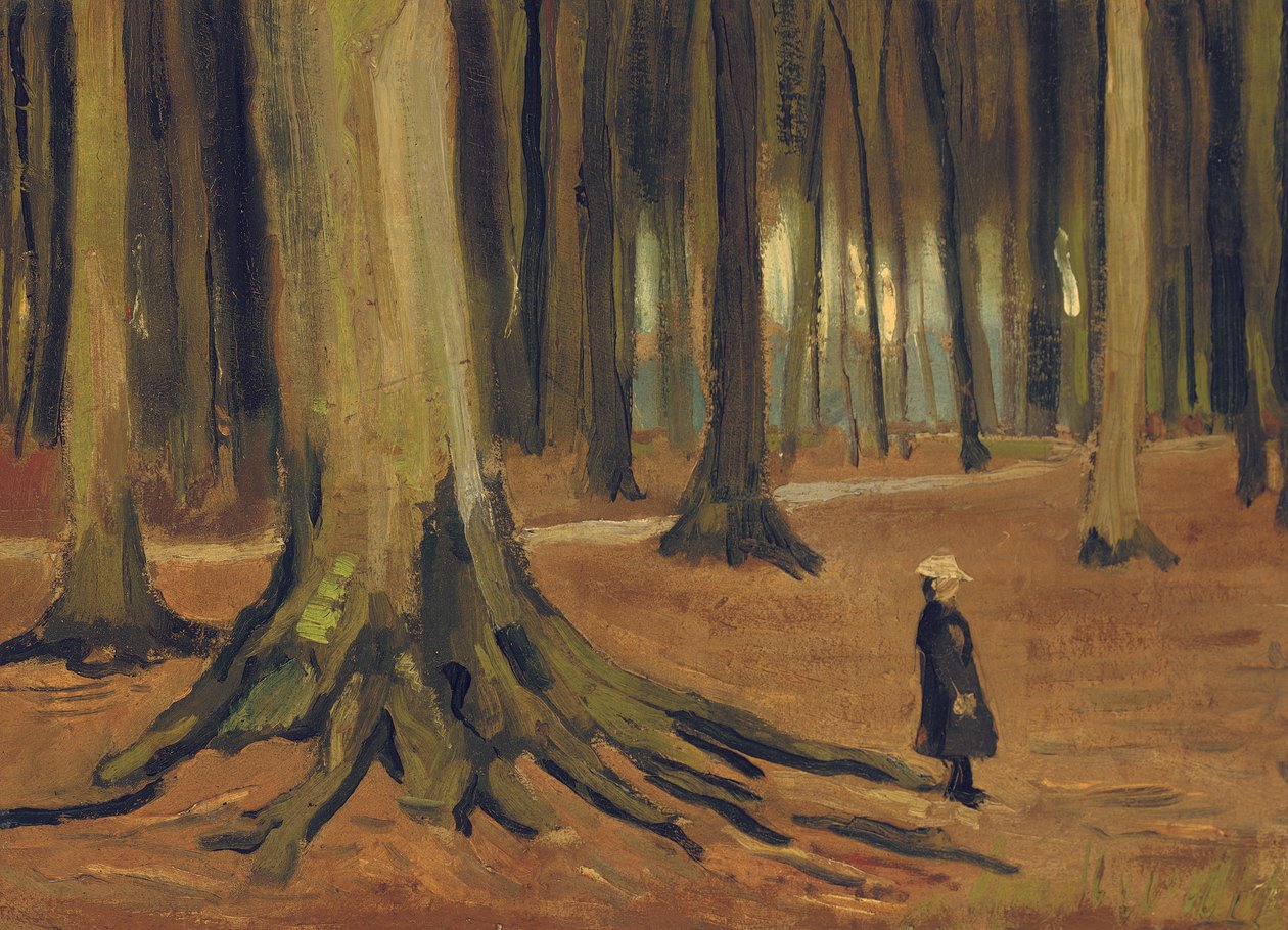 Ein Mädchen im Wald von Vincent van Gogh