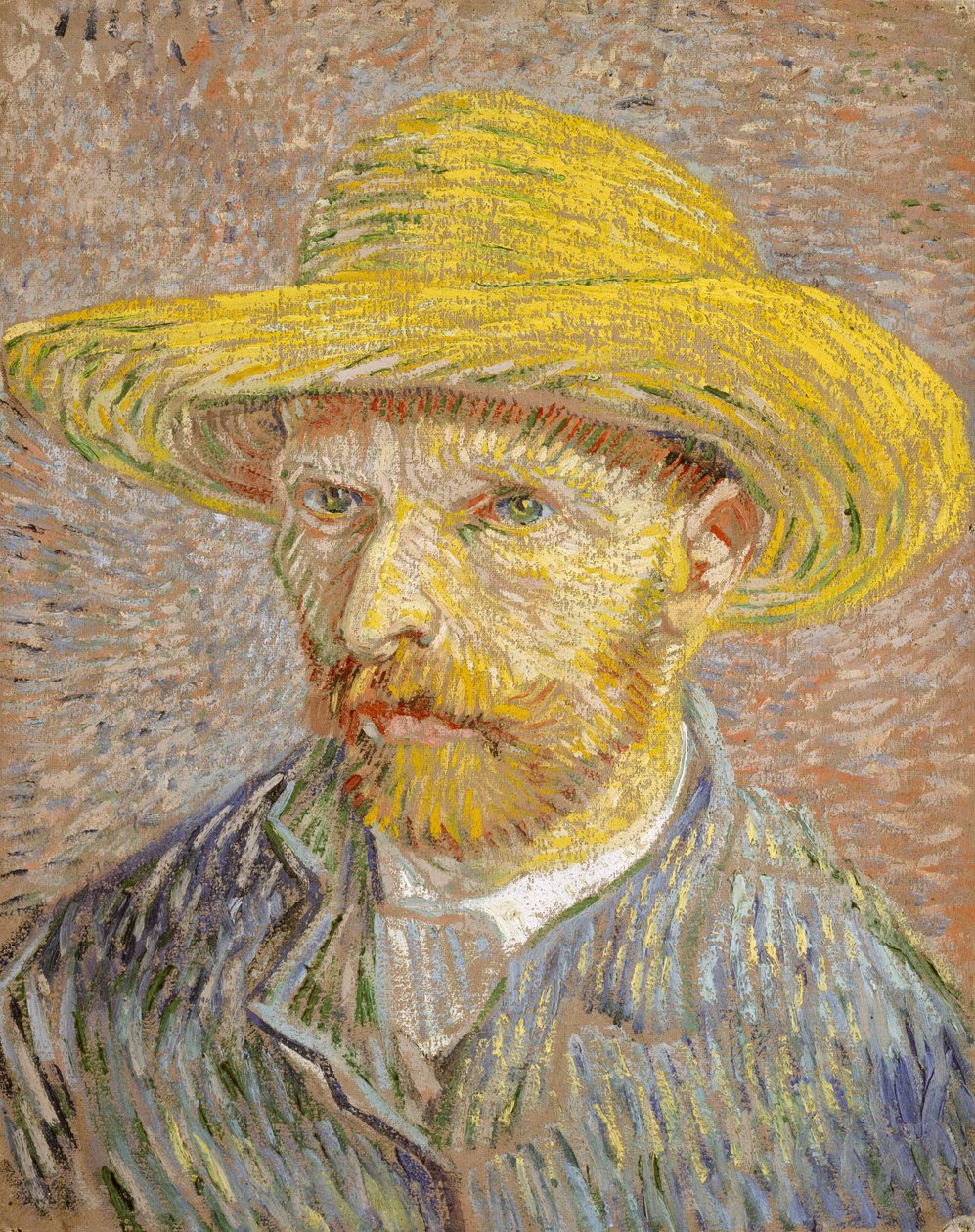 Selbstporträt mit Strohhut von Vincent van Gogh