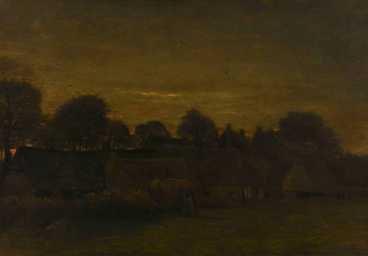 Bauerndorf in der Dämmerung von Vincent van Gogh