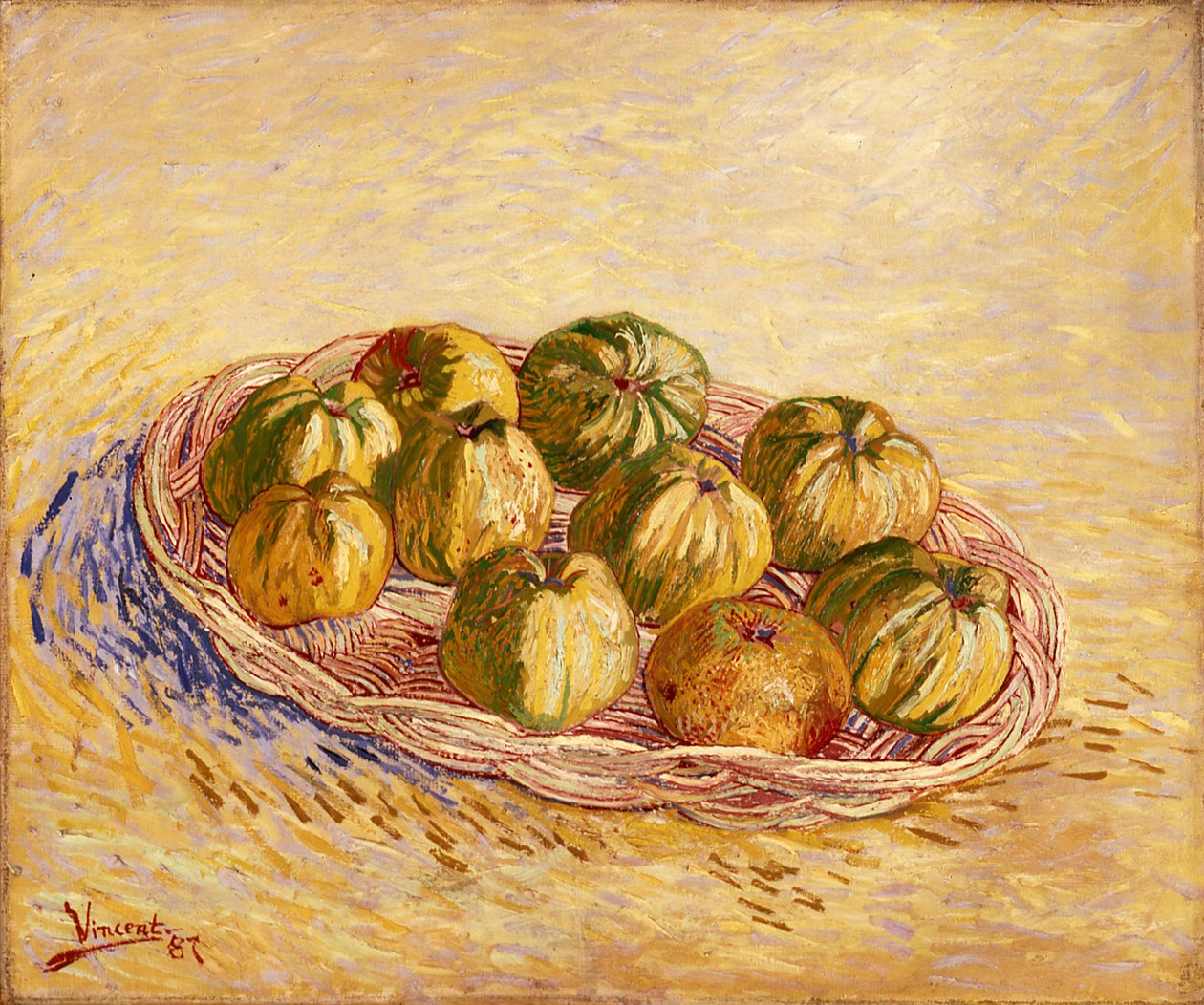 Stillleben, Korb mit Äpfeln von Vincent van Gogh