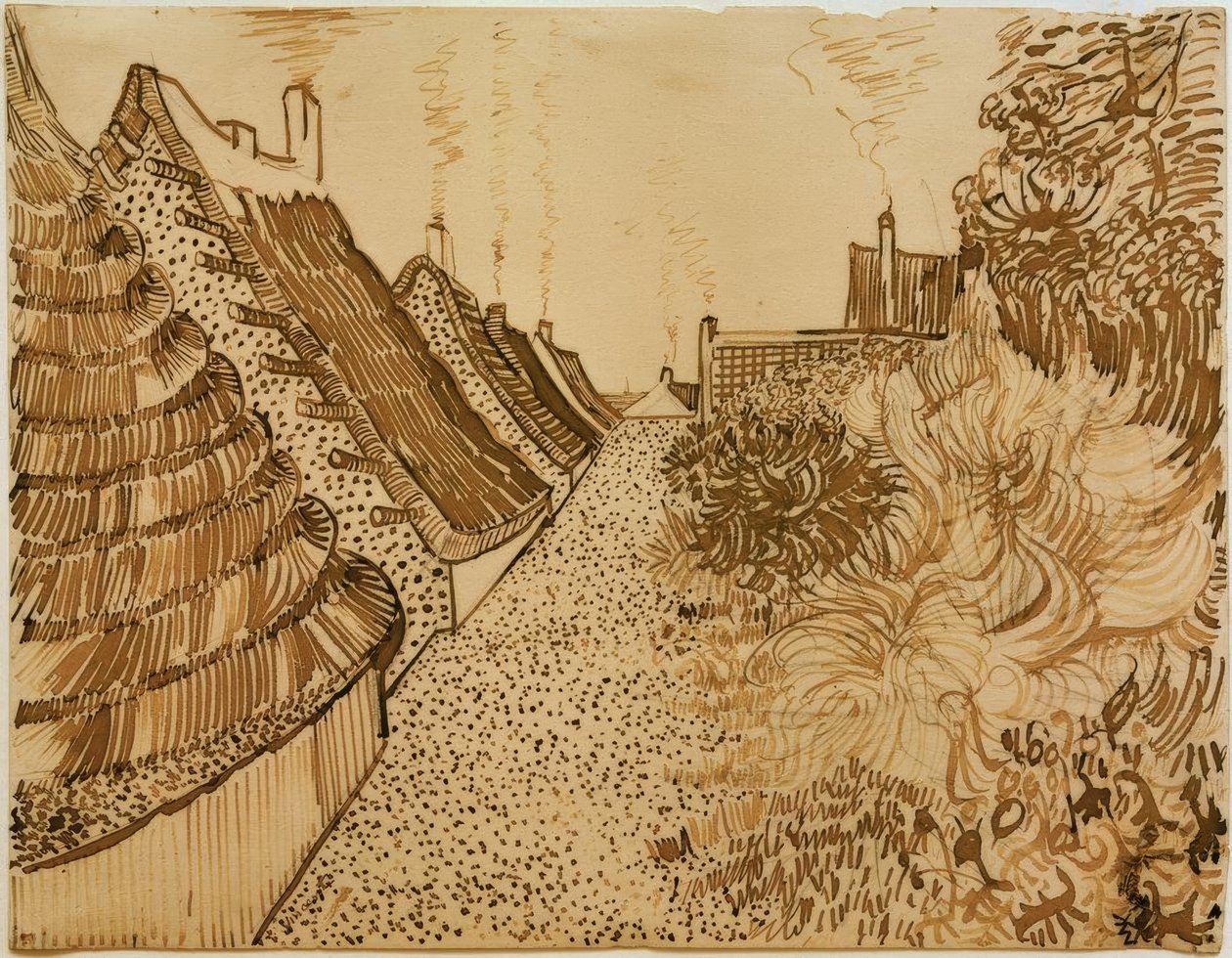 Straße in Saintes-Maries-de-la-Mer von Vincent van Gogh