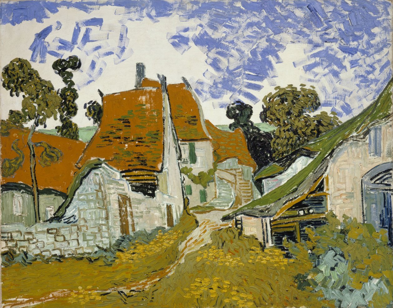 Straße in Auvers-sur-Oise von Vincent van Gogh