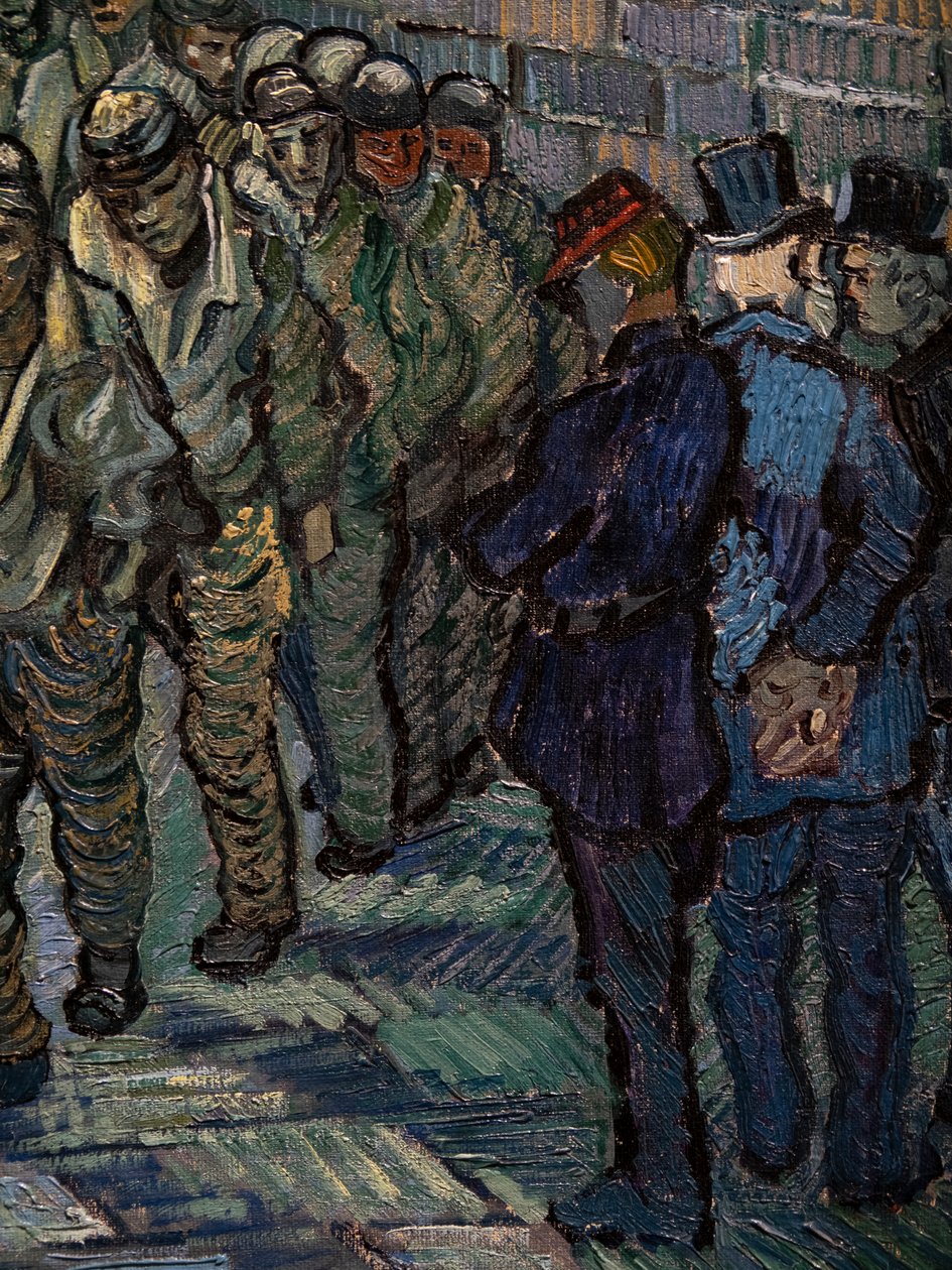 Der Gefängnishof (Detail) von Vincent van Gogh