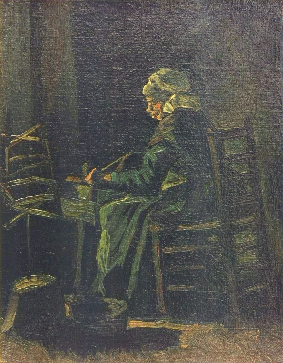 Frau am Spinnrad, 1885 von Vincent van Gogh