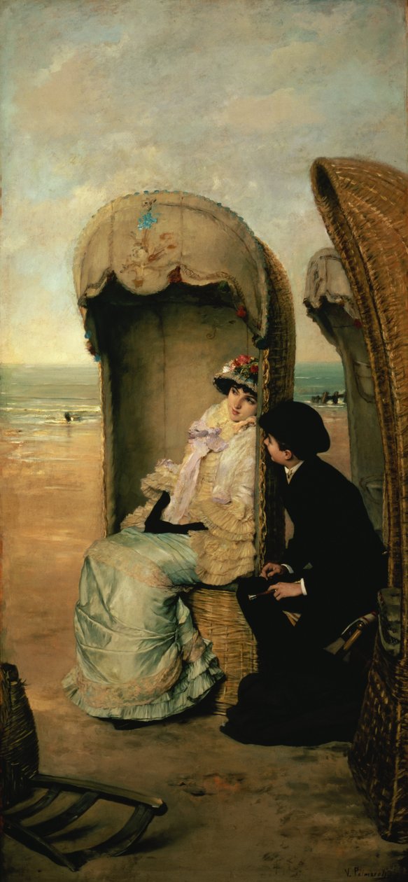 Vertrauen am Strand, ca. 1883 von Vincente Gonzalez Palmaroli