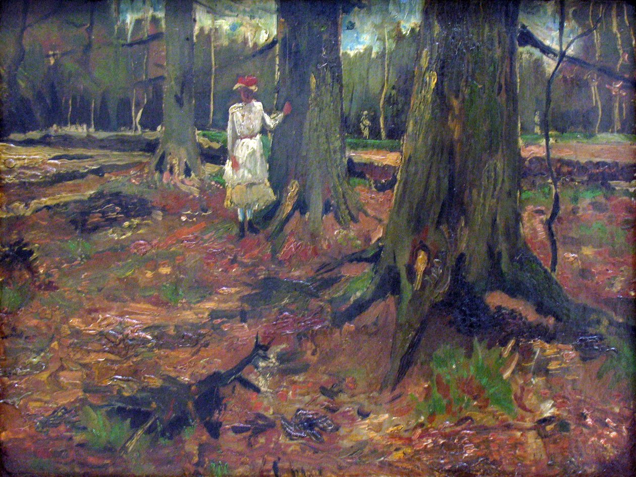 Mädchen im Wald von Vincent van Gogh
