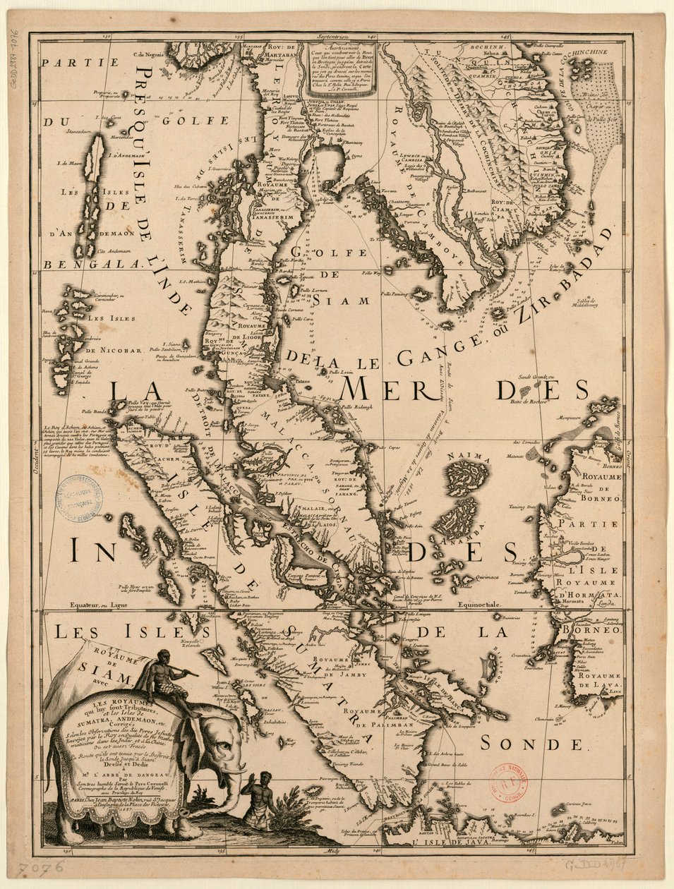 Route de Brest au royaume de Siam von Vincenzo Maria Coronelli