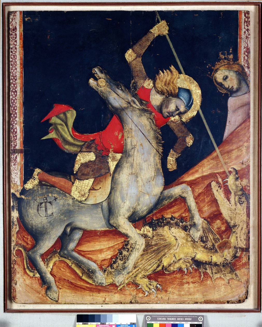 Heiliger Georg tötet den Drachen von Vitale da Bologna