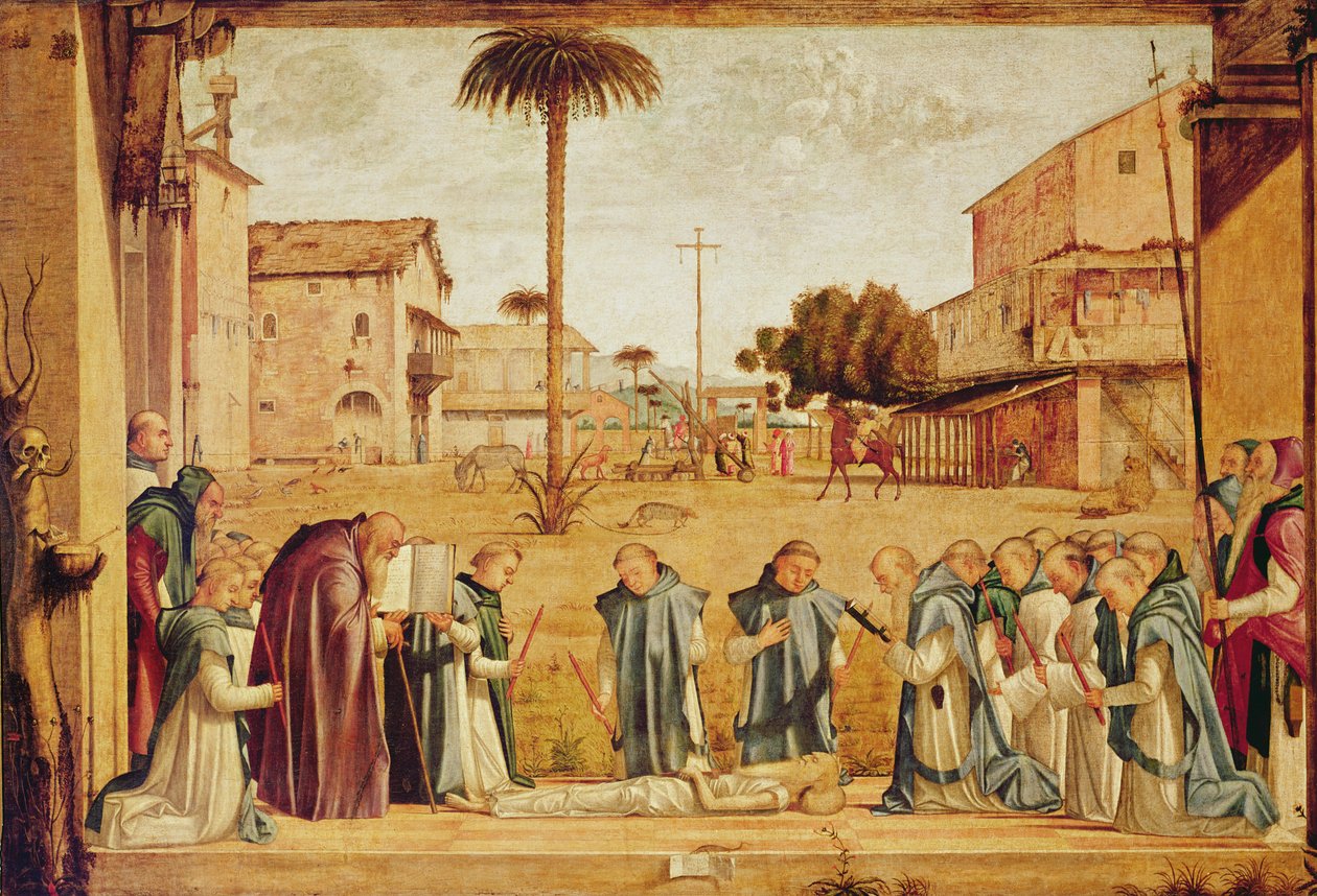 Begräbnis des Heiligen Hieronymus, ca. 1507-9 von Vittore Carpaccio