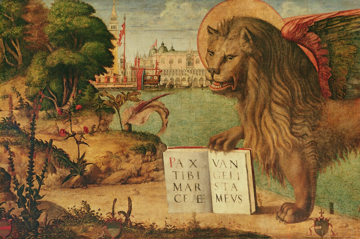 Der Löwe von St. Markus, 1516 (Detail) von Vittore Carpaccio