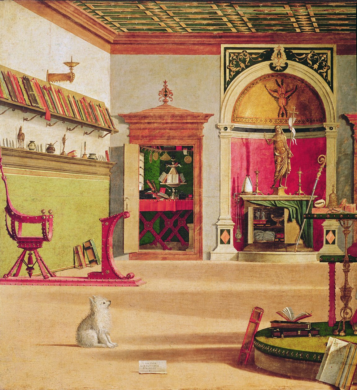 Detail der Vision des Hl. Augustinus, ca. 1502-08 (Detail) von Vittore Carpaccio