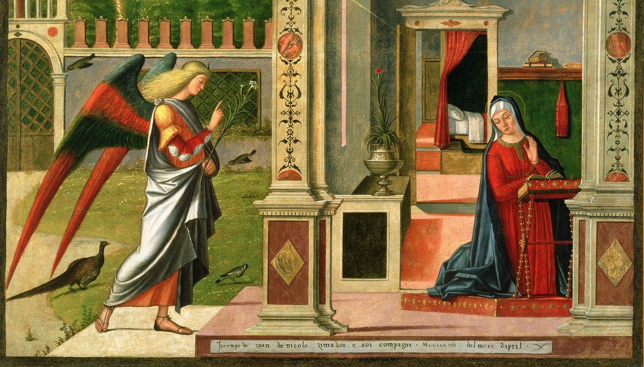 Die Verkündigung (Detail) von Vittore Carpaccio