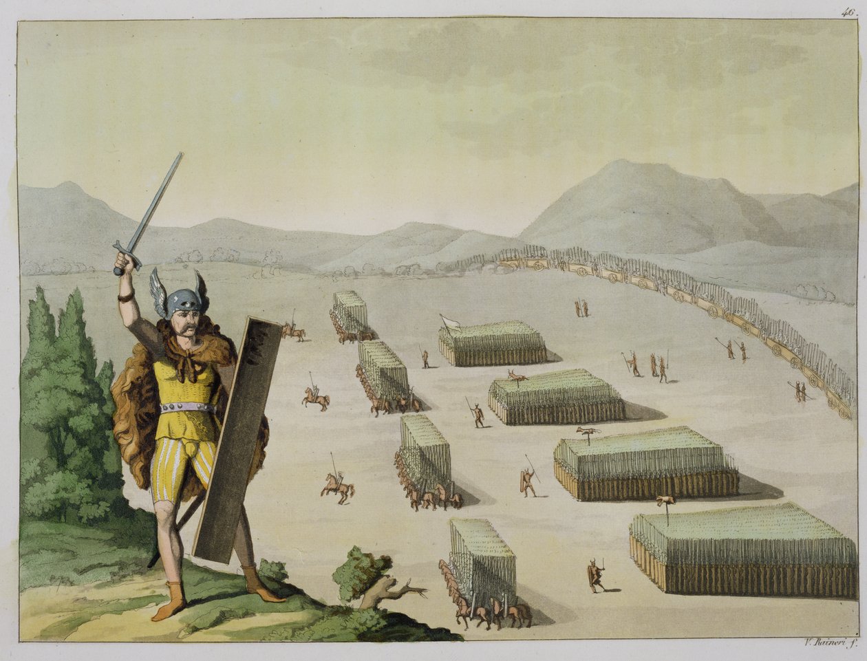 Alte Kelten oder Gallier im Kampf, ca. 1800-18 von Vittorio Raineri