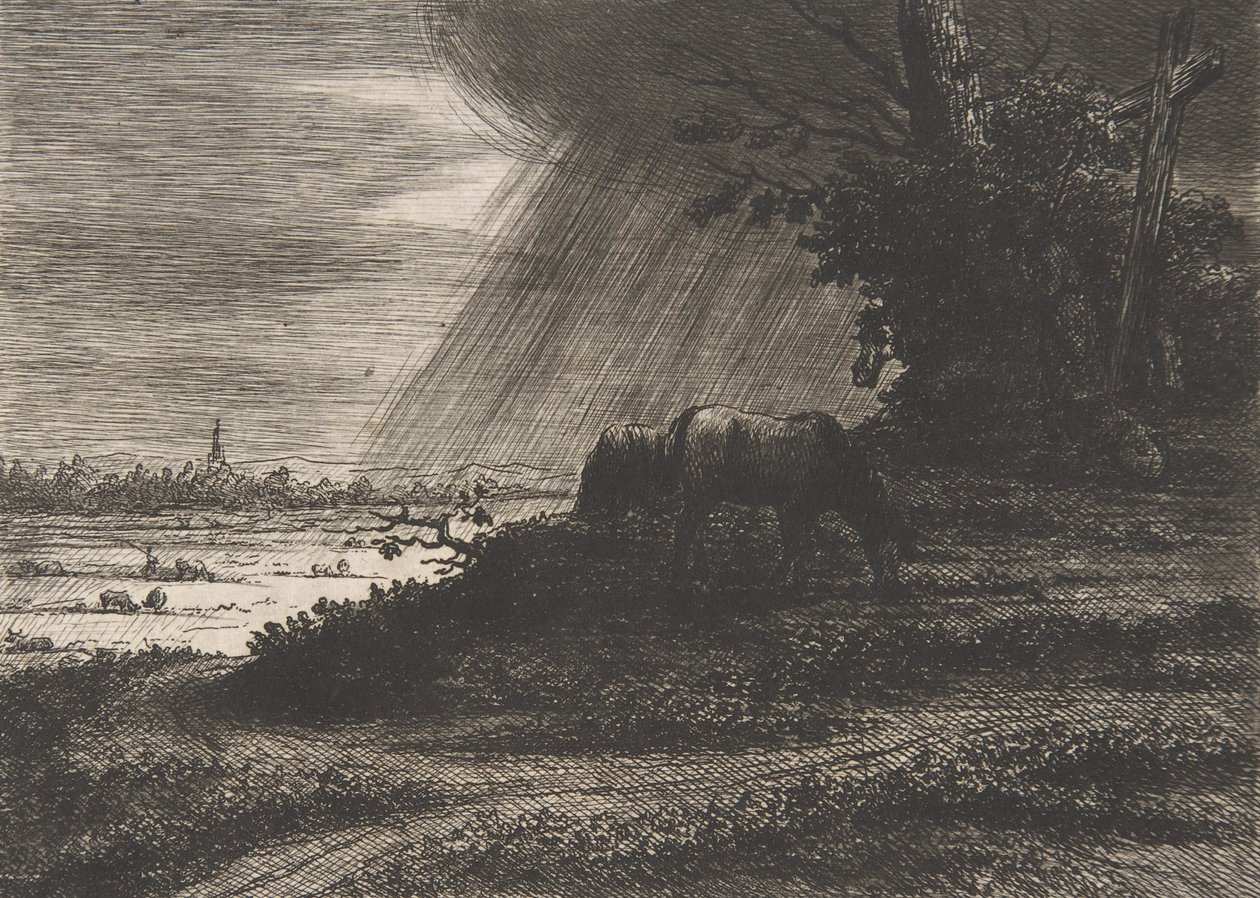 Landschaft mit Sturm, spätes 18. bis frühes 19. Jahrhundert von Vivant Denon