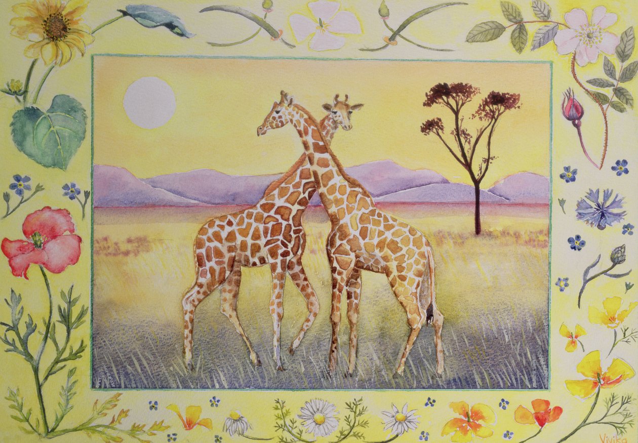 Giraffe (Juli aus einem Kalender) von Vivika Alexander