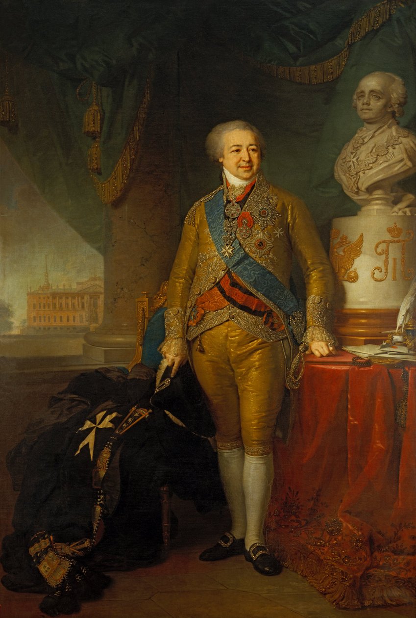 Porträt von Prinz A.B. Kurakin von Vladimir Borovikovskiy