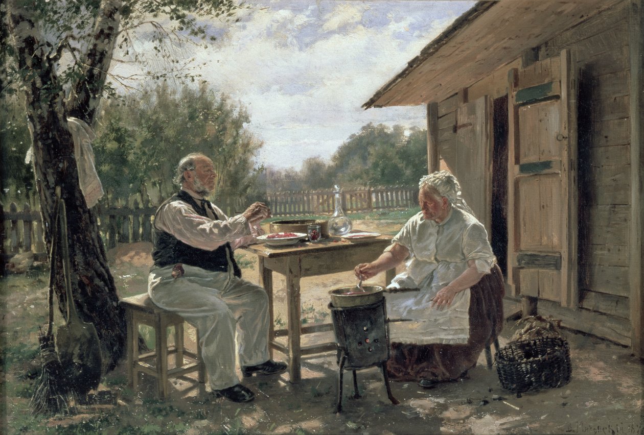 Marmelade machen, 1876 von Vladimir Egorovic Makovsky