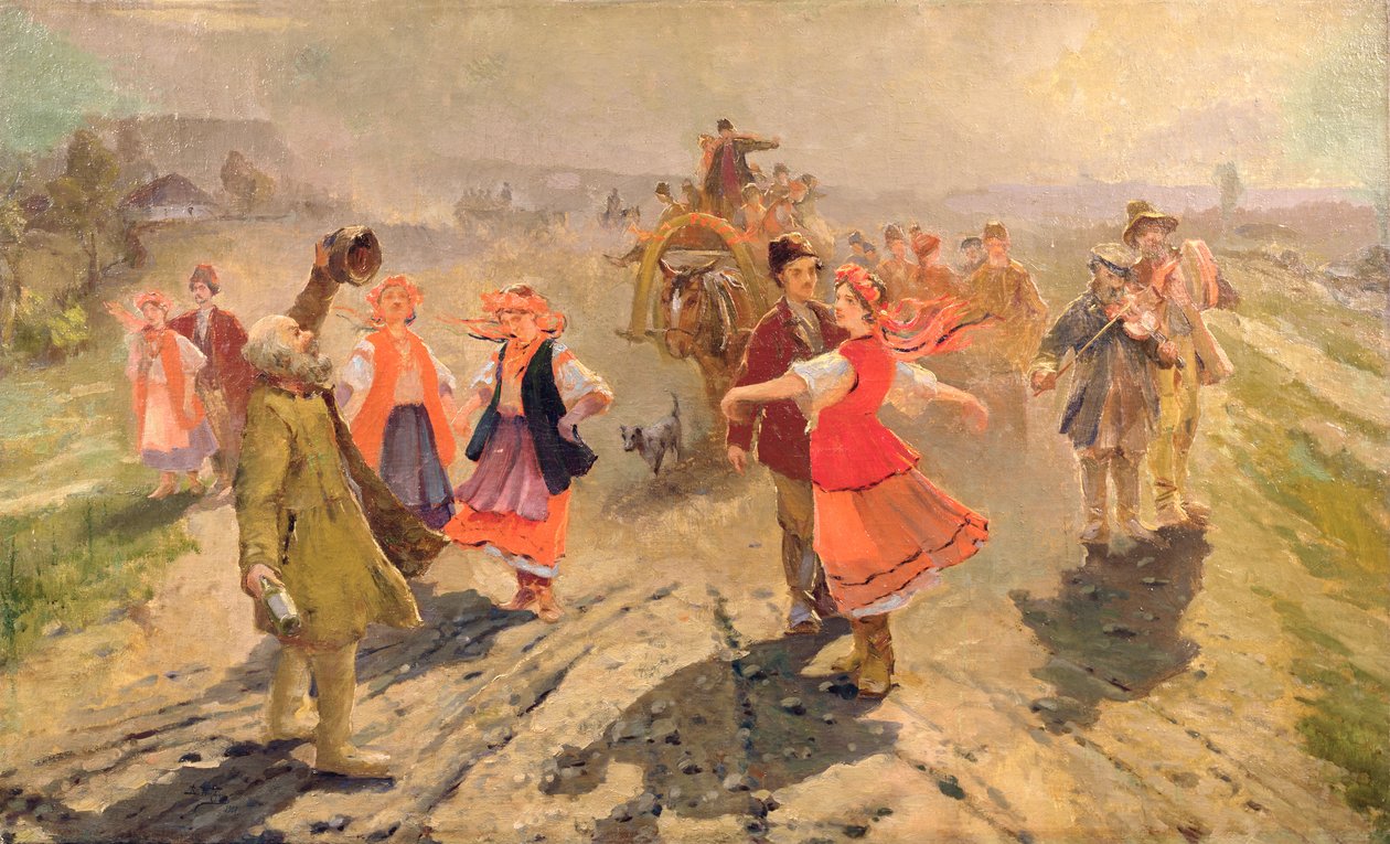 Hochzeitsprozession in der Region Orel von Vladimir Egorovic Makovsky