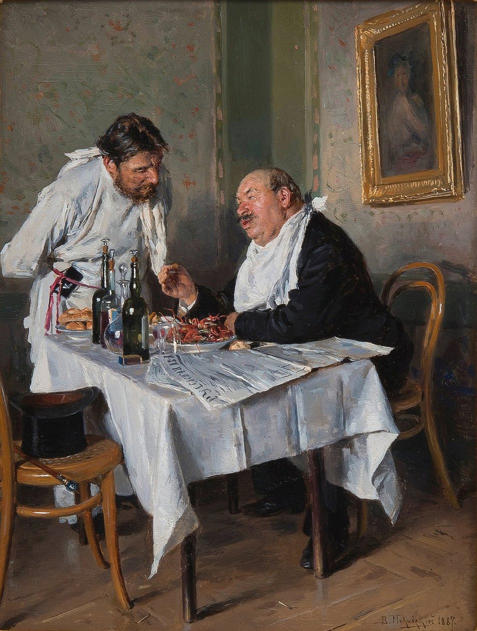 In einem Restaurant, 1887 von Vladimir Egorovic Makovsky