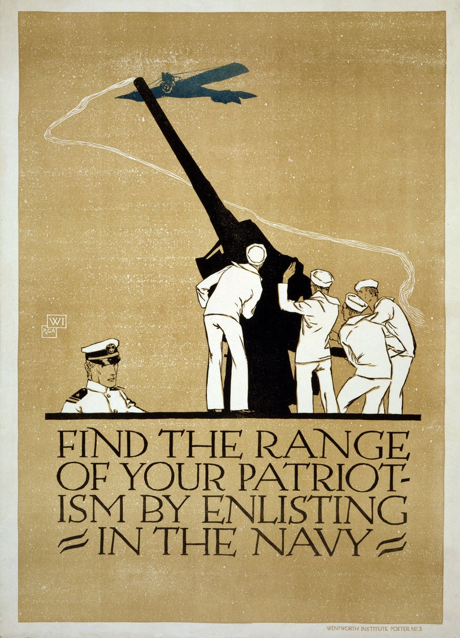 WW1 US Navy Rekrutierungsplakat, veröffentlicht 1918 von Vojtch Preissig