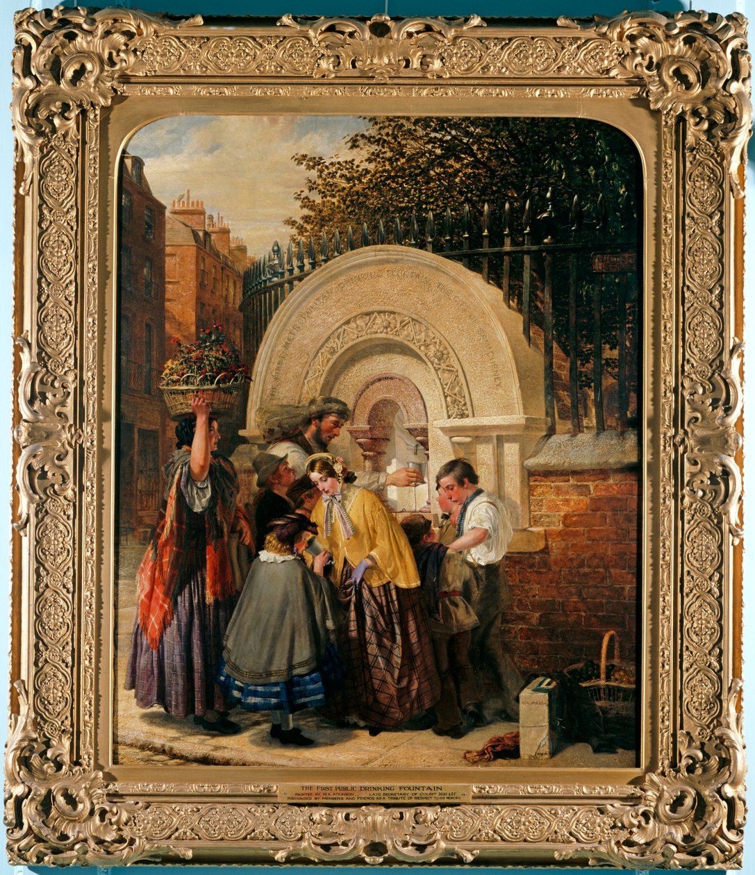 Der erste öffentliche Trinkbrunnen, 1859-60 von W. A. Atkinson