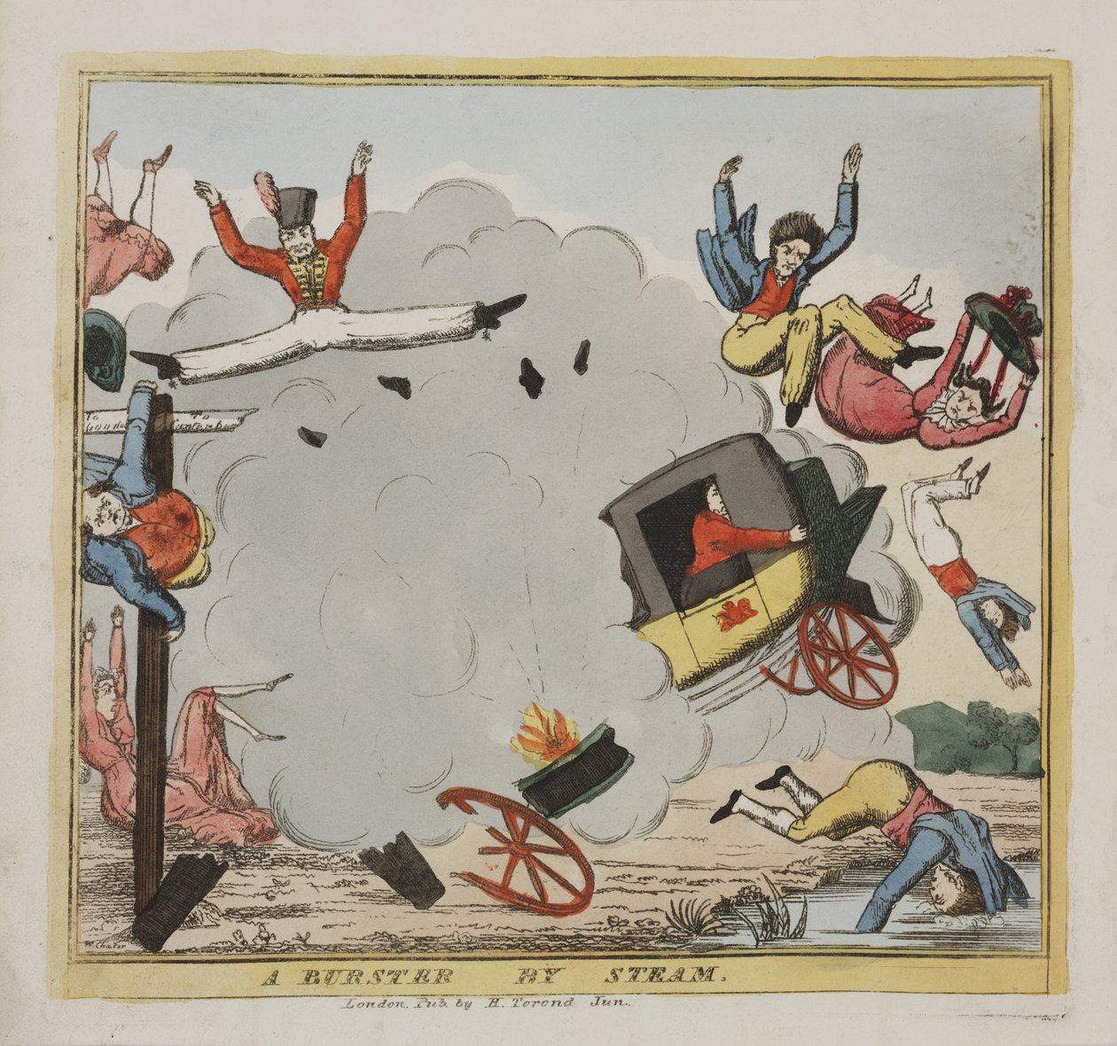 Ein Dampfausbruch, um 1835 von W. Chater
