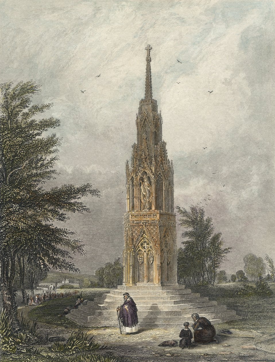 Waltham Cross, ca. 1820 von W.B Clarke