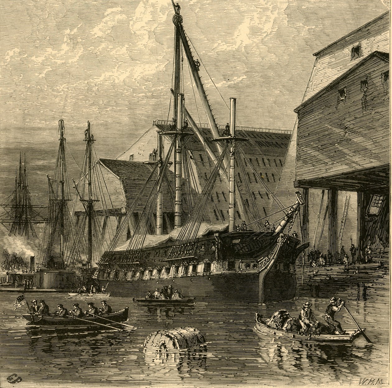Marinewerft, 1874 von W.H. Morse