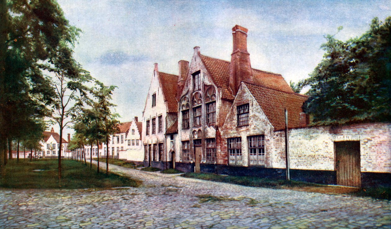 Beginenhof des Weinbergs, Brügge, Belgien, ca. 1924 von WH Smith