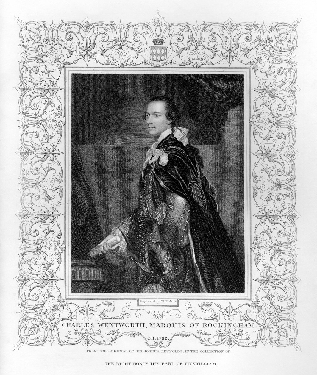 Porträt von Charles Wentworth, Marquis von Rockingham von W.T. Mote