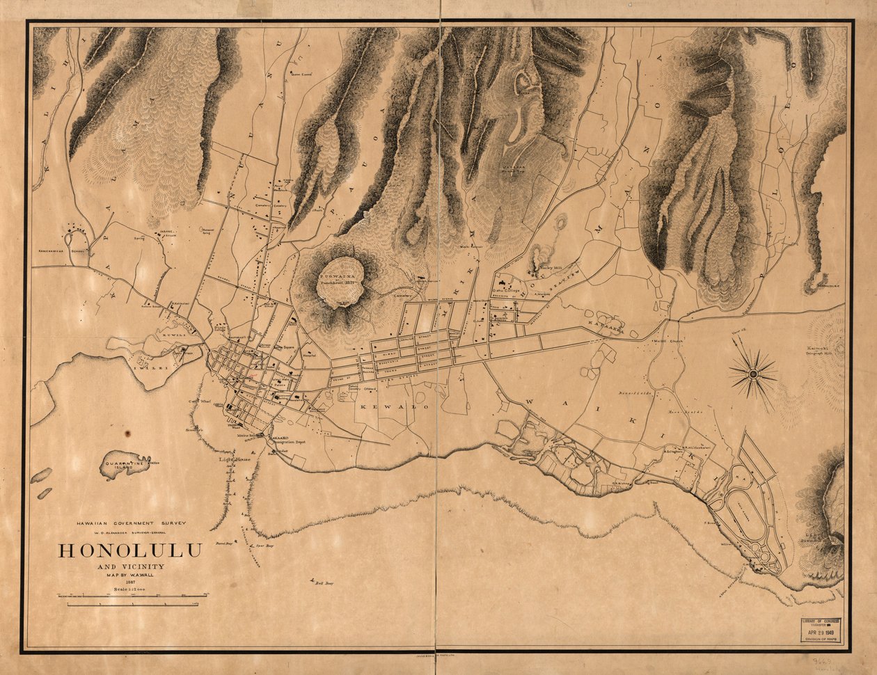 Honolulu und Umgebung von W. A.; Alexander Wall