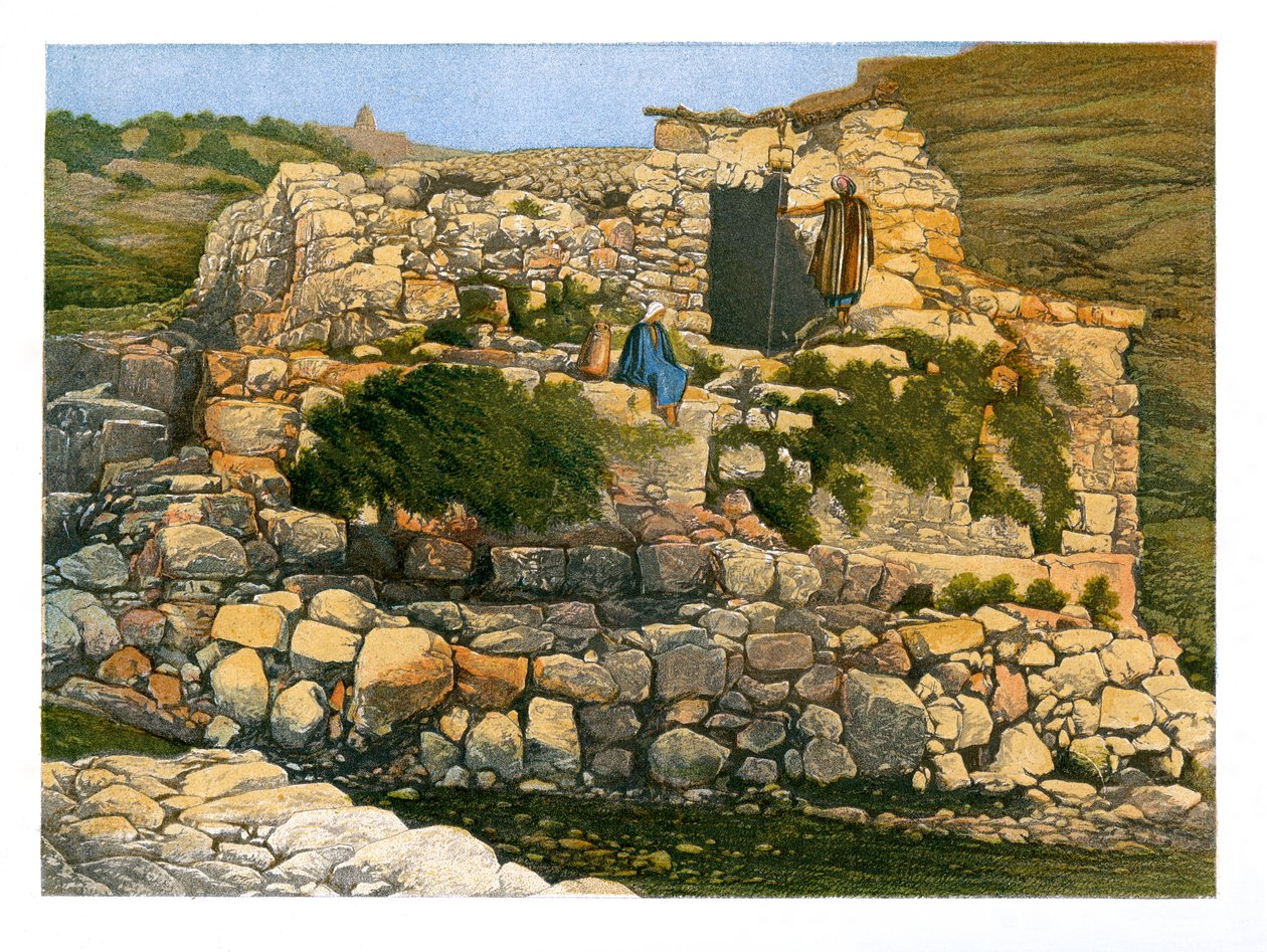 Der Brunnen von En-Rogel, Jerusalem, ca. 1870 von W. Dickens
