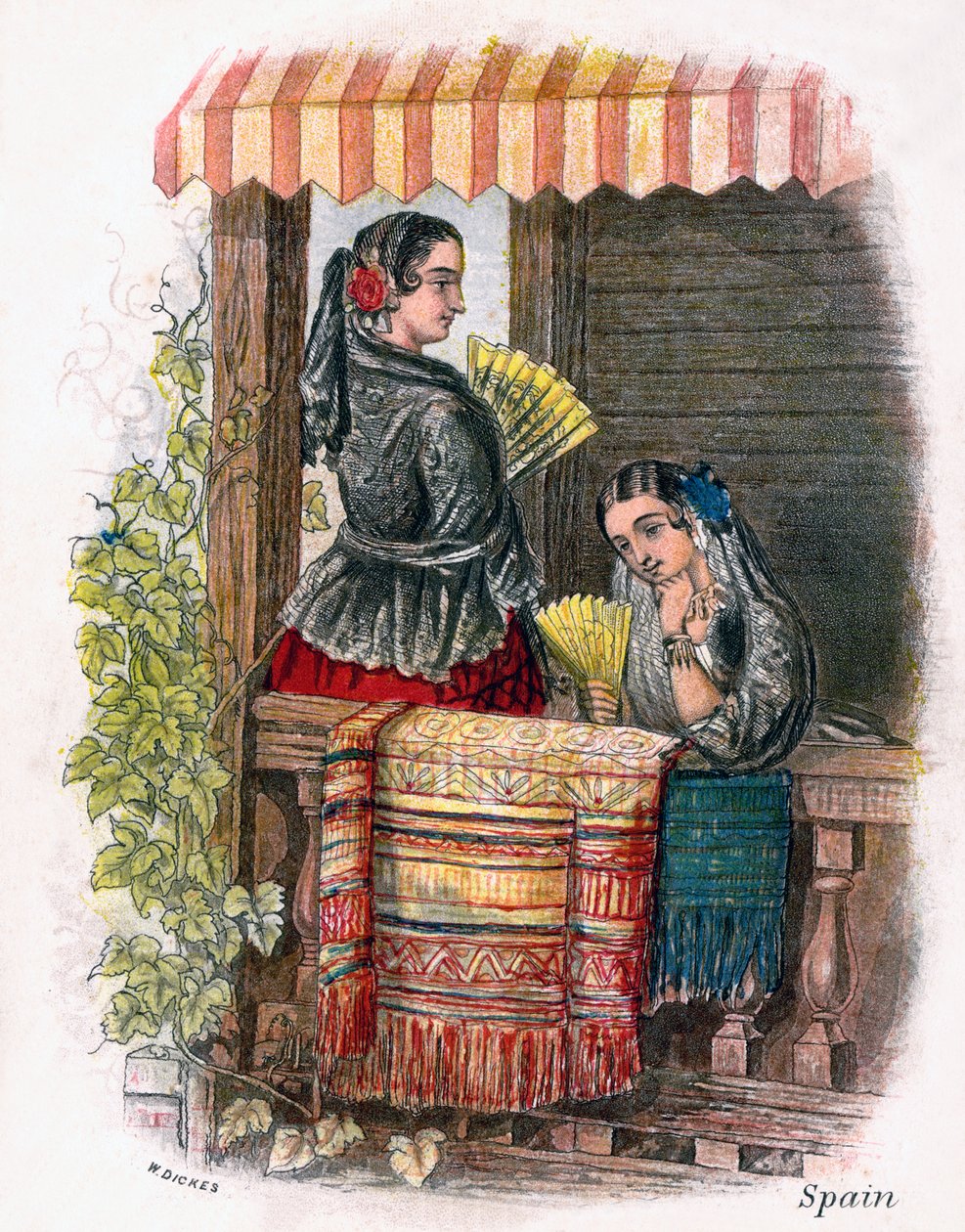 Spanisches Mädchen, 1809 von W. Dickes