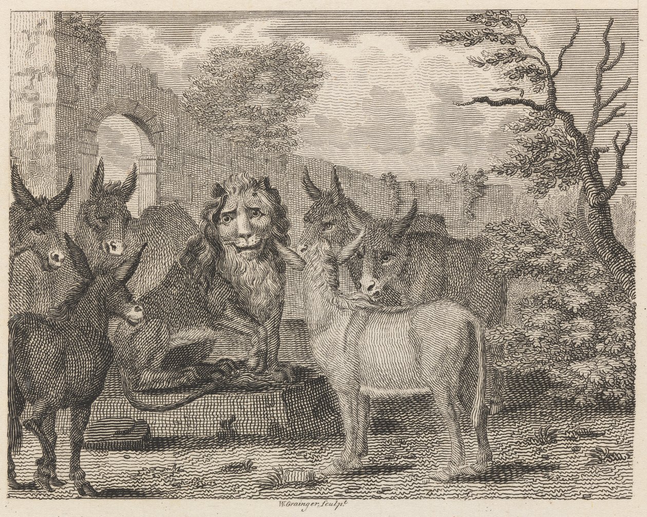 Der Löwe und das Junge von W. Grainger