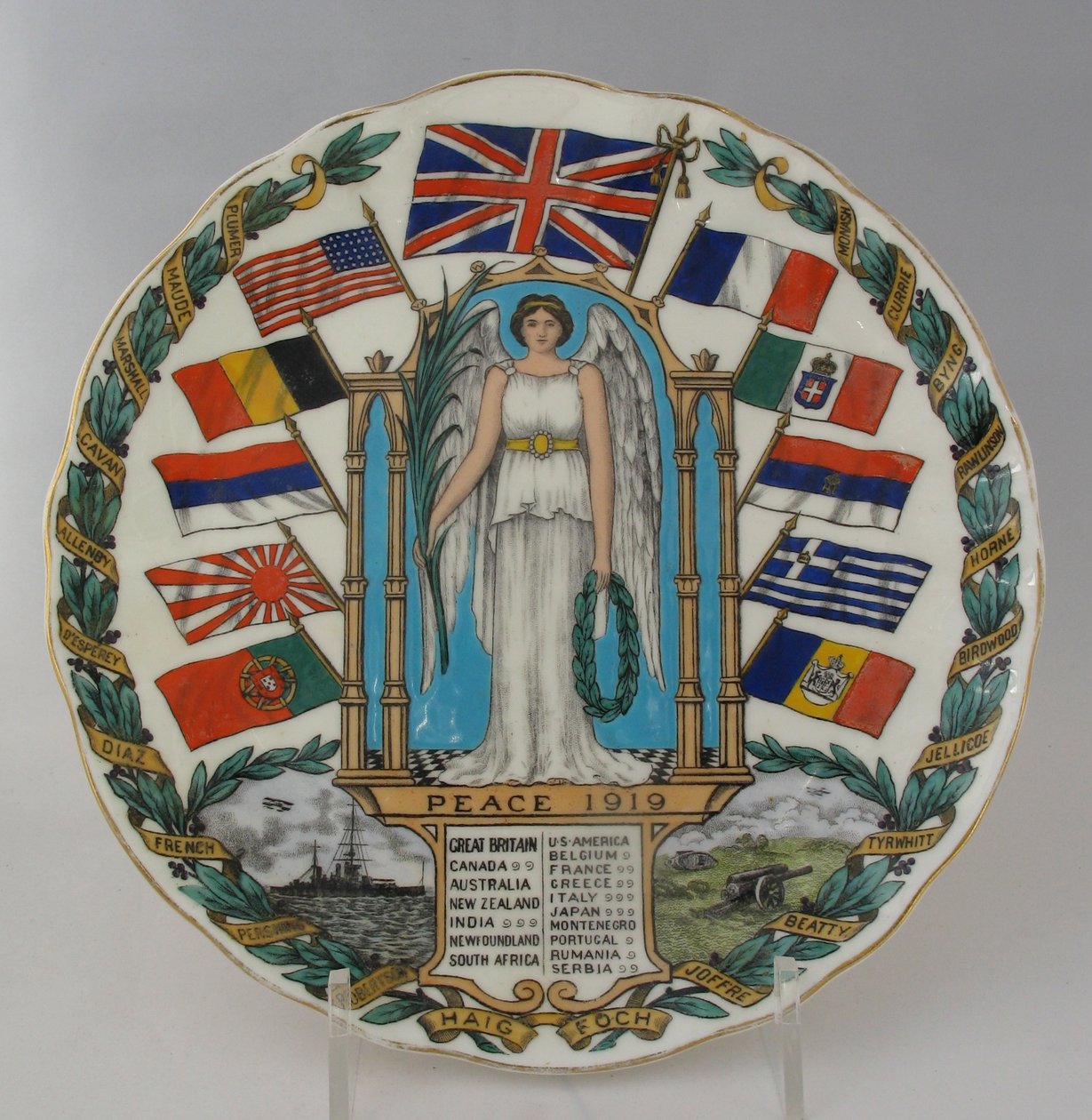 Siegesplatte Frieden 1919 von W. H. Goss