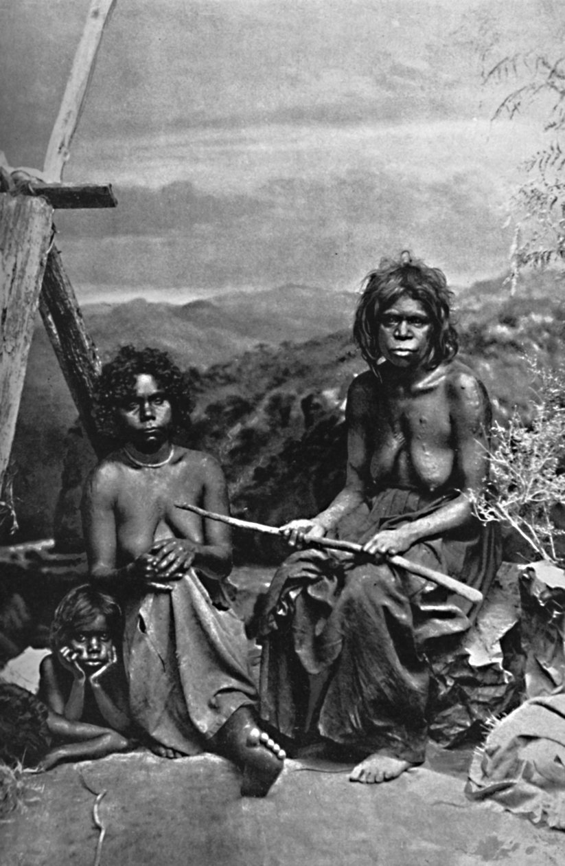 Eine australische Frau und ihre Kinder, 1902 von W. Lindt