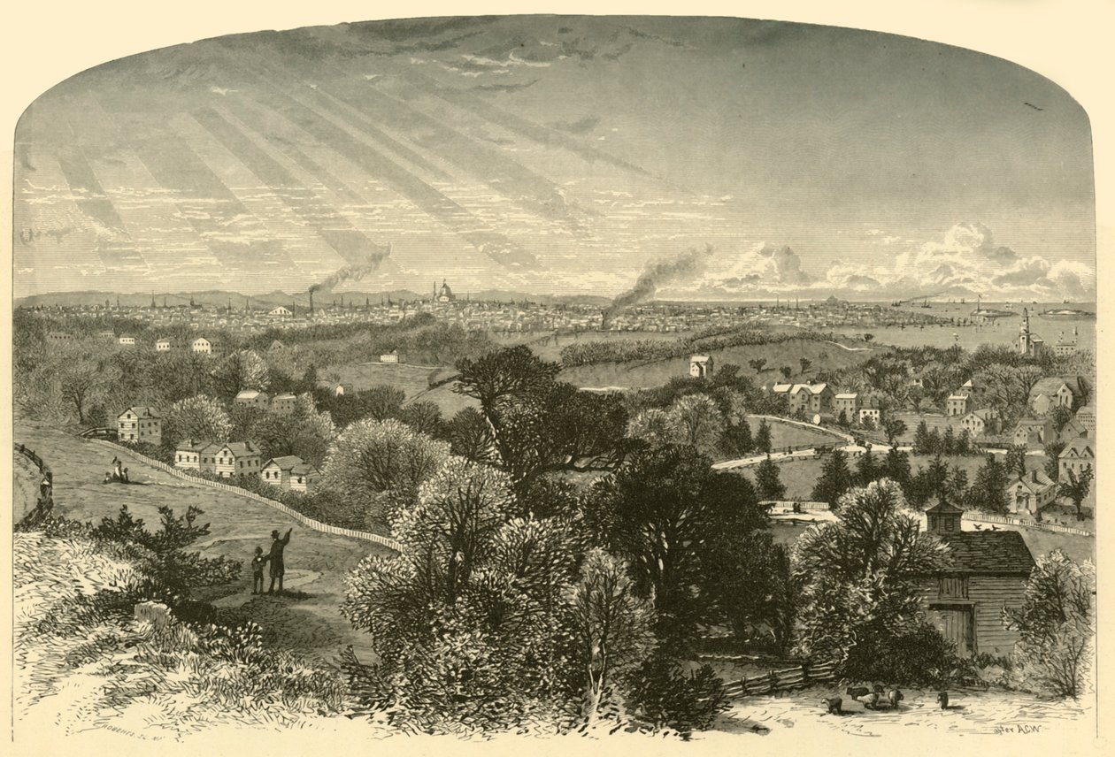 Boston, vom Mount Bowdoin von W. Roberts