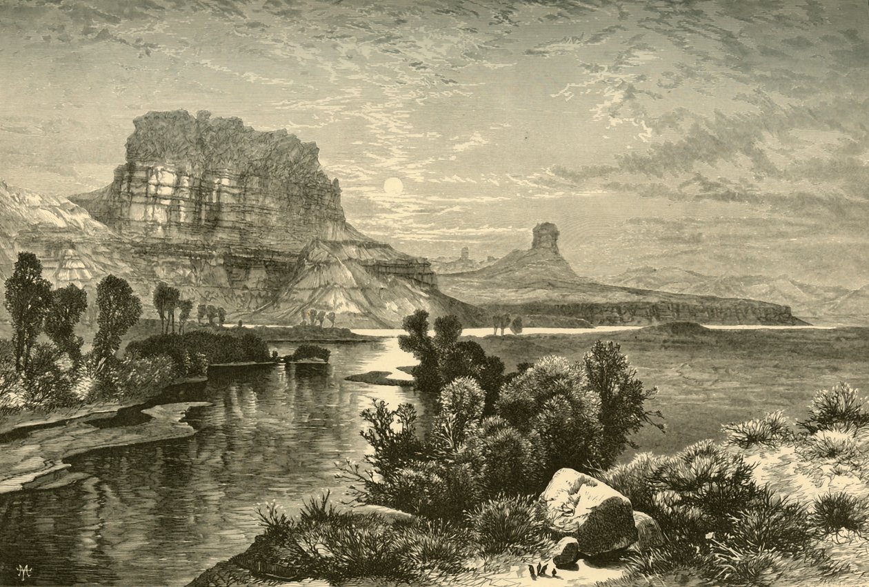 Kliffs des Green River, 1874 von W. Roberts