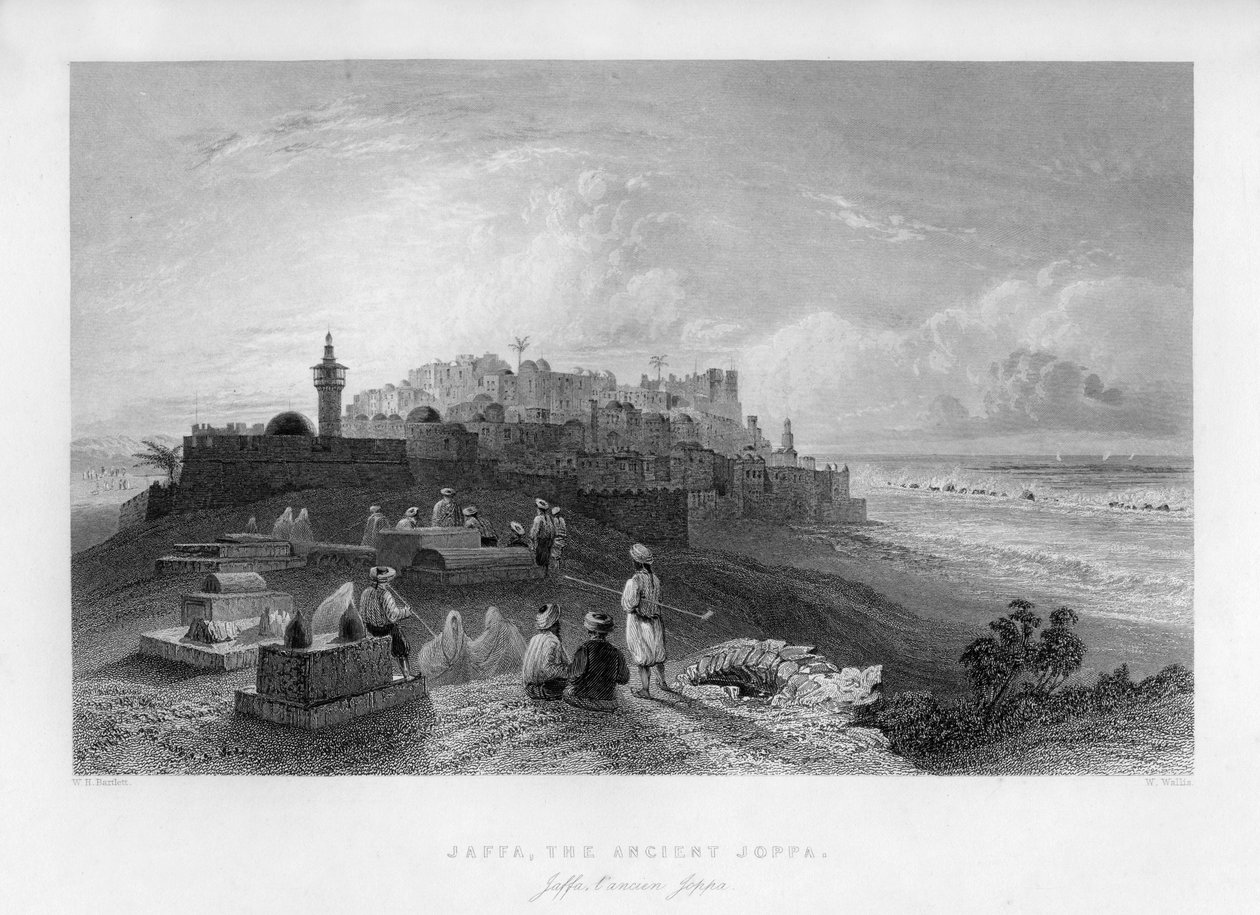 Jaffa, das antike Joppa, Palästina Israel, 1841 von W. Wallis
