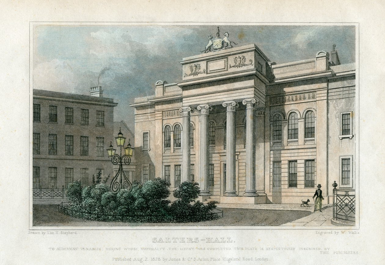 Salters Hall, London, 1828 von W. Wallis