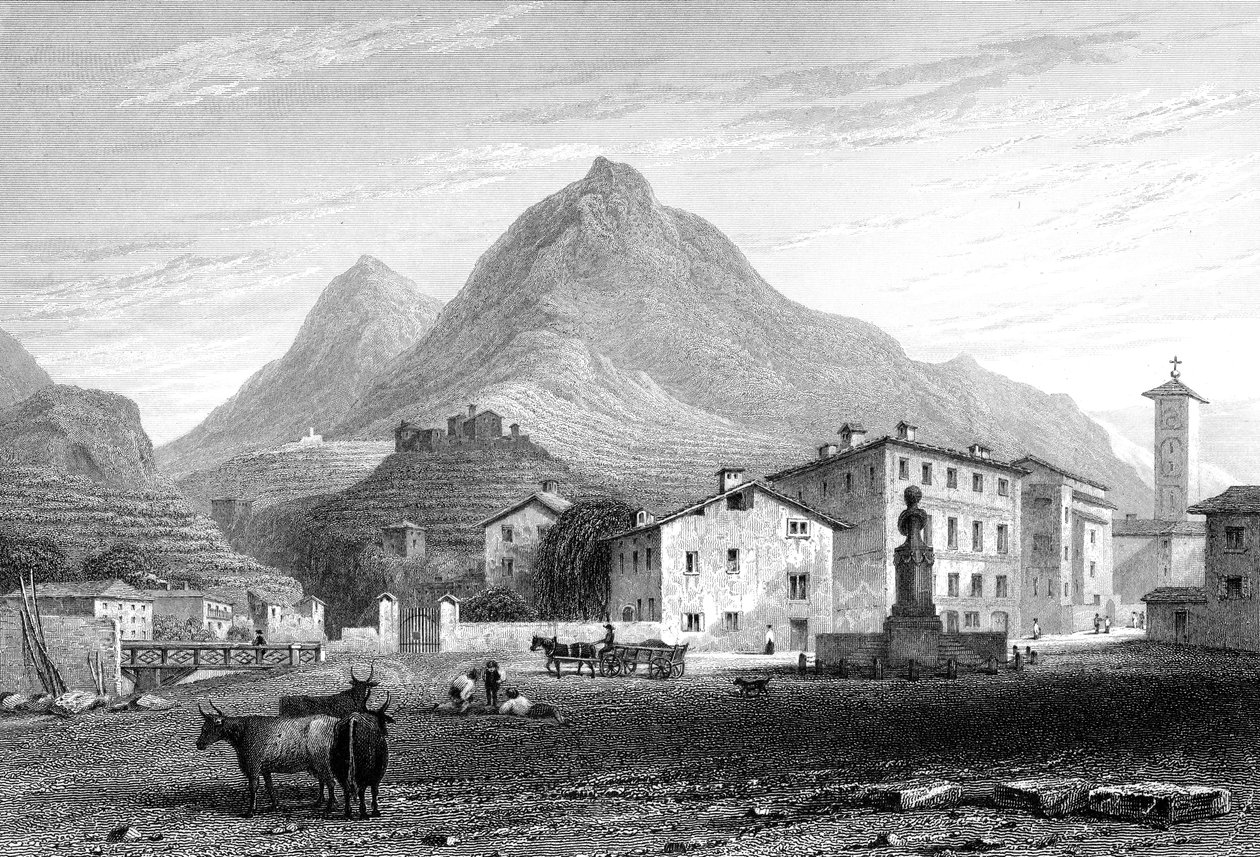 Sondrio, Lombardei, Italien, 1828 von W. Wallis