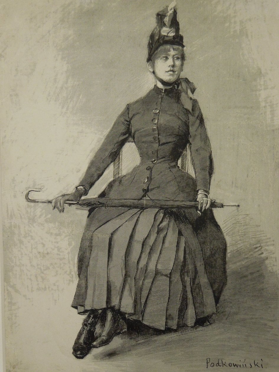 Frau mit einem Regenschirm von Władysław Podkowiński