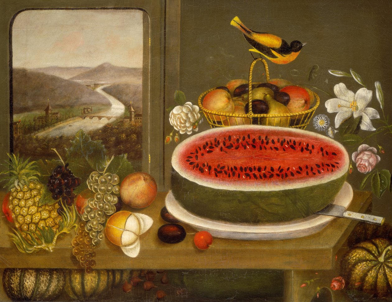 Früchte und Baltimore-Oriole, 1858 von Wagguno