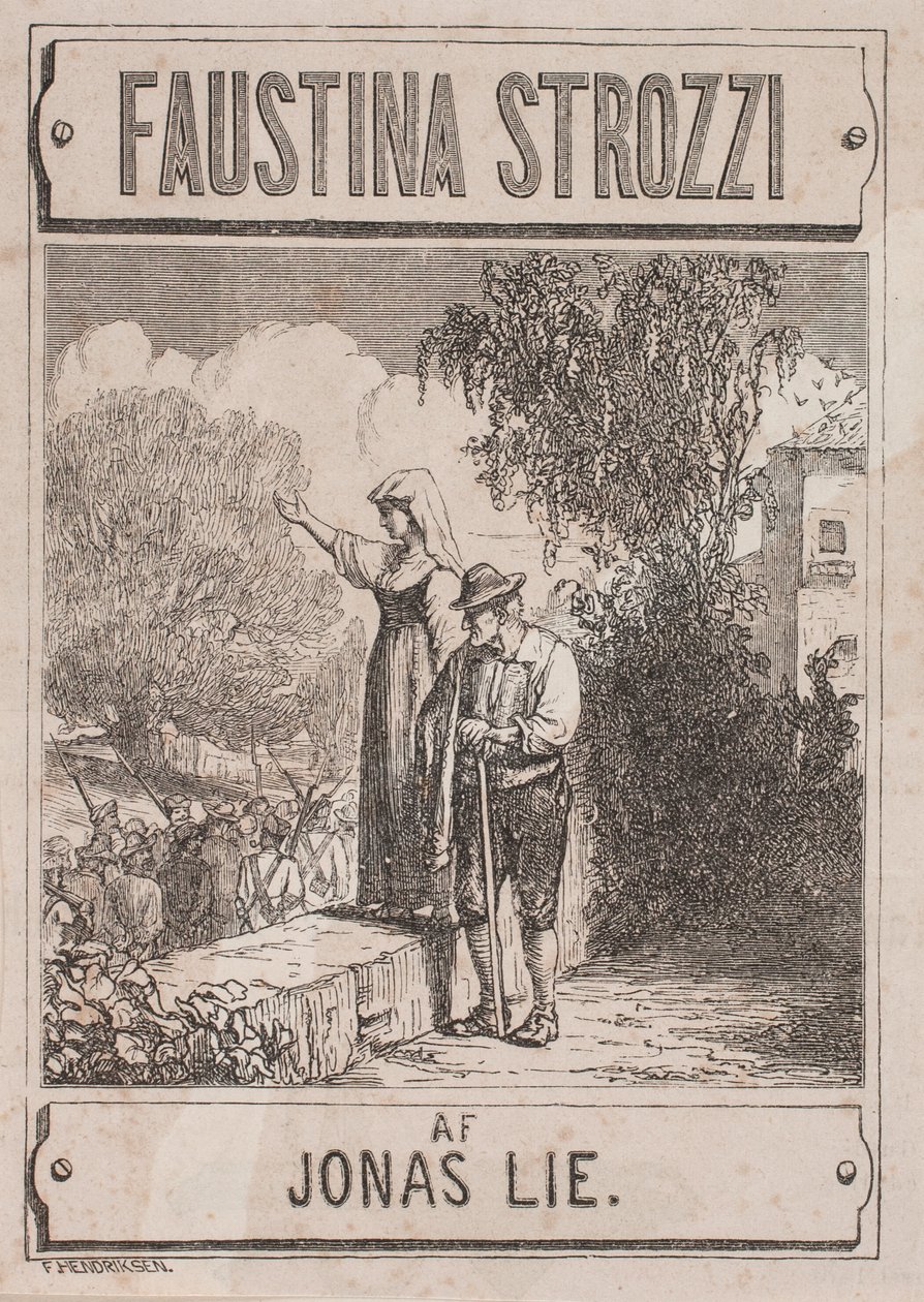 Titelblatt zu Jonas Lie, "Faustina Strozzi" von Waldemar Bøhme
