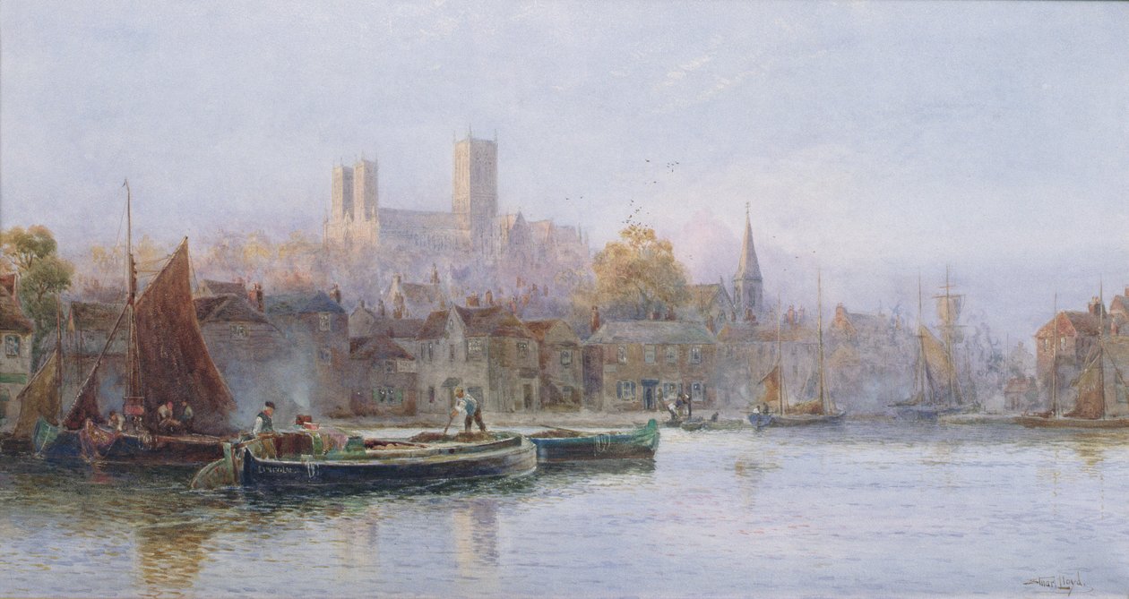 Lincoln-Kathedrale vom Fluss von Walker Stuart Lloyd