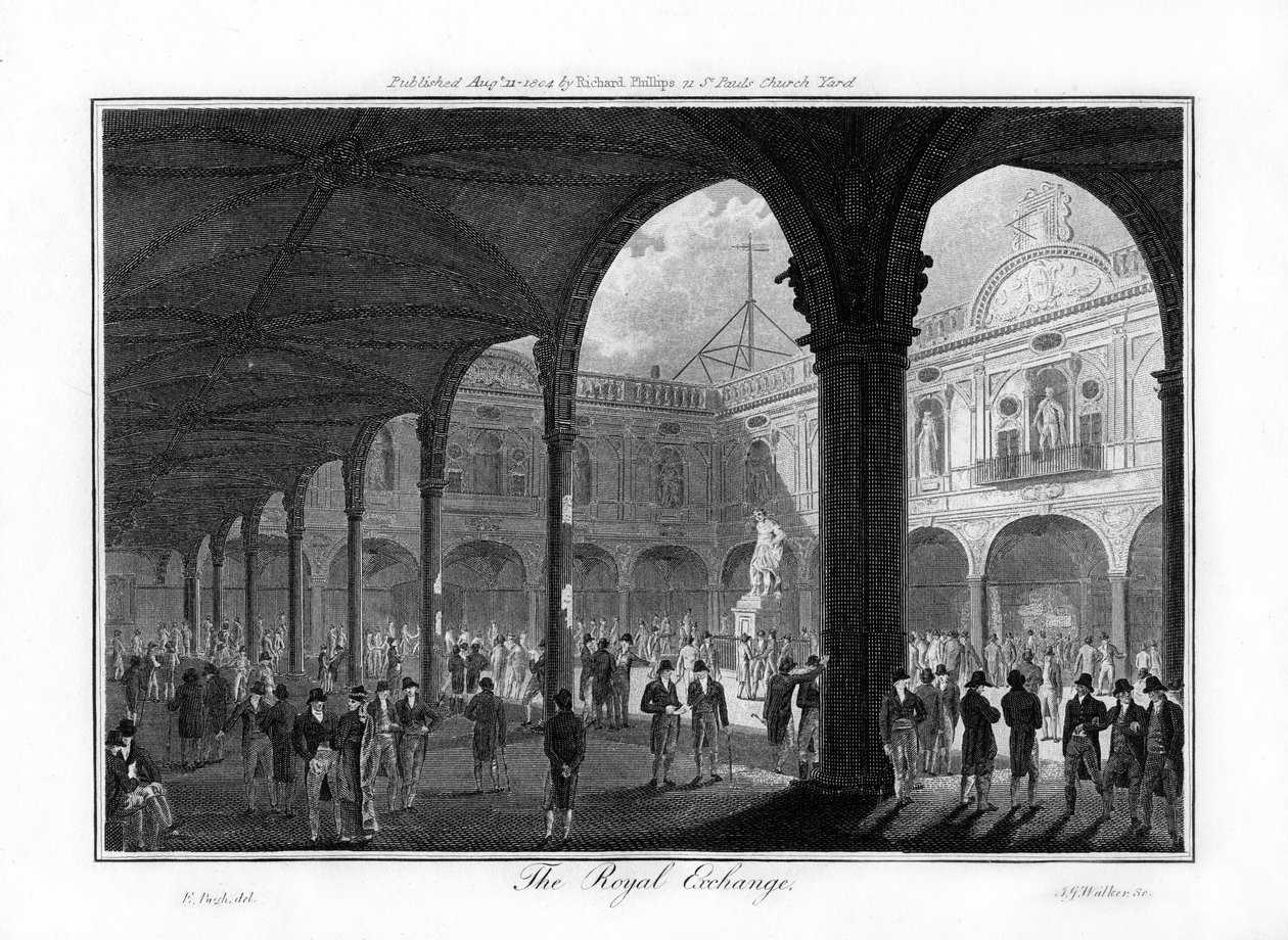 Die Royal Exchange, London, 1804 von Walker