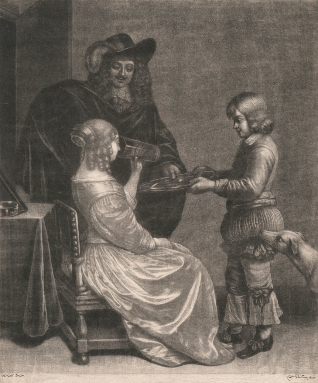 Dame, Kavalier und ein Page von Wallerant Vaillant