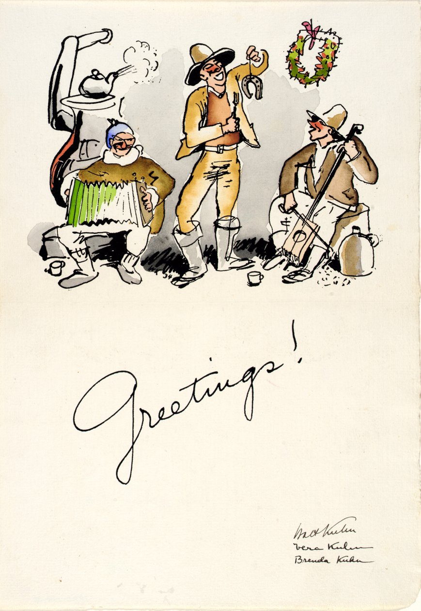Weihnachtsgrüße 1934 von Walt Kuhn