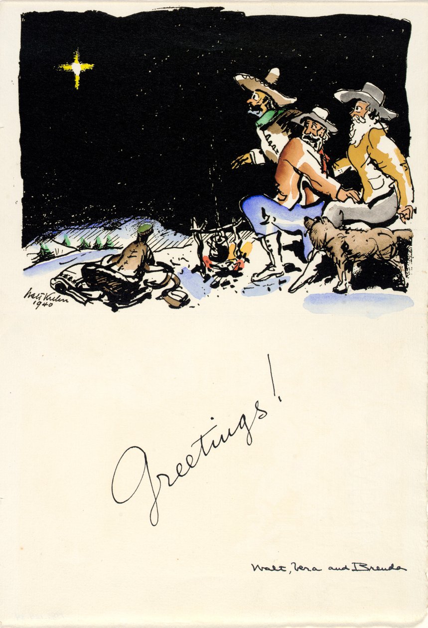 Weihnachtsgrüße 1940 von Walt Kuhn